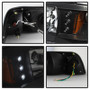 Spyder 1PC LED Crystal Headlights for Ford Mustang - Black