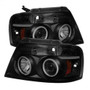 Spyder Projector Headlights V2 CCFL Halo for Ford F150 - Black Smoke