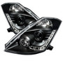 Spyder Projector Headlights DRL for Nissan 350Z Xenon - Black