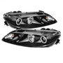 Spyder Projector Headlights LED Halo DRL for Mazda 6 w/ Fog Lights - Black