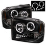 Spyder Projector Headlights LED Halo for Ford F250/350/450 Super Duty - Black