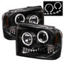 Spyder Projector Headlights LED Halo for Ford F250/350/450 Super Duty - Black
