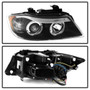 Spyder Projector LED Halo Amber Reflector for BMW E90 3-Series - Black