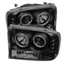 Spyder Projector Version 2 LED Halo for Ford F250 Super Duty - Black Smoke