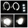 Spyder Projector Version 2 LED Halo for Ford F250 Super Duty - Black Smoke