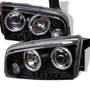 Spyder Projector Headlights LED Halo for Dodge Charger Halogen - Black