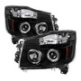 Spyder Projector Headlights LED Halo for Nissan Titan/Armada - Black