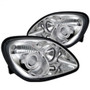 Spyder Projector Halogen LED Halo for Mercedes Benz SLK - Chrome