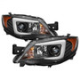 Spyder Projector Headlights Halogen Model Only for Subaru WRX - Black