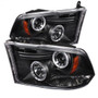 Spyder Projector Headlights LED Halo for Dodge Ram 1500 Halogen - Black