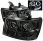 Spyder Projector Headlights LED Halo for Chevy Suburban 1500 - Smoke