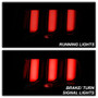 Spyder LED Tail Lights for Ford Mustang White Light Bar - Black