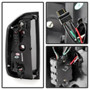 Spyder Light Bar LED Tail Lights for Toyota Tundra - Red Smoke