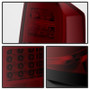 Spyder Light Bar LED Tail Lights for Toyota Tundra - Red Smoke