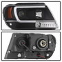 Spyder Projector Headlights Light Bar DRL LED for Jeep Grand Cherokee - Black