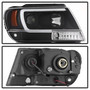 Spyder Projector Headlights Light Bar DRL LED for Jeep Grand Cherokee - Black
