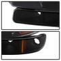 xTune Crystal Headlights & Bumper Lights for GMC Sierra/Yukon - Black
