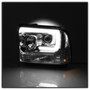 Spyder V2 Projector Headlights Light Bar DRL for Ford F250/350/450 SD - Black