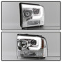 Spyder V2 Projector Headlights Light Bar DRL for Ford F250/350/450 SD - Black