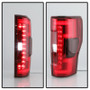 Spyder LED Tail Lights for Ford F-250 SD w/ Blind Spot Sensor - Red Clear