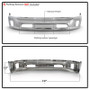 Spyder Front Bumper w/ Sensor & Fog Light Hole for Dodge Ram 1500 - Chrome