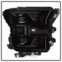xTune DRL LED Light Bar Projector Headlights for Ford F-150 - Black Smoke