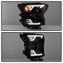 xTune DRL LED Light Bar Projector Headlights for Ford F-150 - Black Smoke