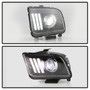 Spyder V2 High-Power LED Headlights for Ford Mustang - Black