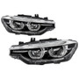 Spyder LED Projector Headlights for BMW F30 3 Series 4Dr - Chrome