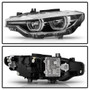 Spyder LED Projector Headlights for BMW F30 3 Series 4Dr - Chrome