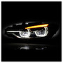 Spyder LED Projector Headlights for BMW F30 3 Series 4Dr - Chrome