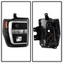 Spyder Projector Headlights V2 Light Bar DRL LED for Ford F-250 - Black