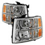 xTune Crystal Headlights w/ DRL LED Design for Chevy Silverado - Black