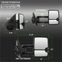 xTune Heated Amber LED Signal Mirrors for Chevy Silverado - Chrome
