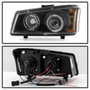 Spyder Projector LED Halo Amber Reflector for Chevy Silverado 1500 - Black