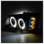 Spyder Projector LED Halo Amber Reflector for Chevy Silverado 1500 - Black