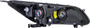 Left Headlight Assembly HD607-B101L - back view