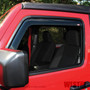 Westin Wade In-Channel Wind Deflector 2pc for Jeep Wrangler JL 18-19 - Smoke