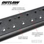 Westin Outlaw Nerf Step Bars for Ford F-150 SuperCrew/F-250/350 Crew Cab 15-19