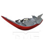 Left Outer CAPA Certified Tail Light Assembly 11-6906-00-9 - top view