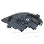 Left CAPA Certified Headlight Assembly 20-9234-01-9 - bottom view