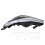 Left Headlight Assembly 20-9662-00 - top view