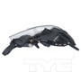 Left CAPA Certified Headlight Assembly 20-9594-90-9 - bottom view
