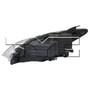 Right CAPA Certified Headlight Assembly 20-9611-00-9 - angled view