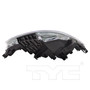 Left CAPA Certified Headlight Assembly 20-9984-00-9 - bottom view