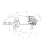 Rear Left Power Window Motor and Regulator Assembly 660276 - diagram