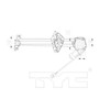 Rear Left Power Window Motor and Regulator Assembly 660464 - diagram