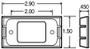 15 Series 1x2 in Rectangular Light Mounting 15405 - diagram