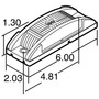 Super 21 Incandescent 2x6 in Rectangular Yellow Marker Light 21201Y - diagram