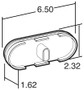 60 Series LED 2x6 in Oval Red High-Mounted Stop Light 60260R - diagram